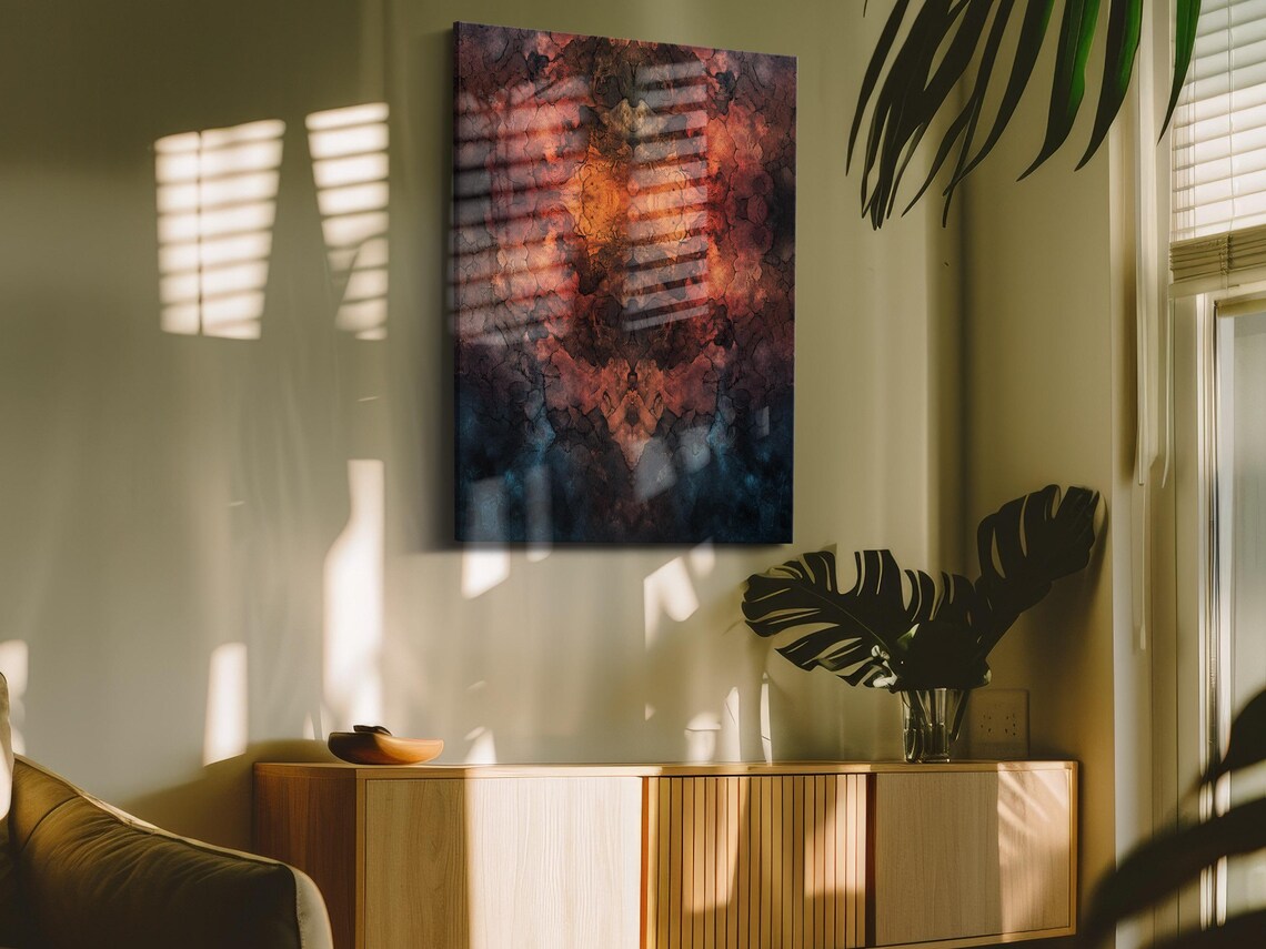 Abstract Earthy Symmetry, Geometric Art Print - Image 4