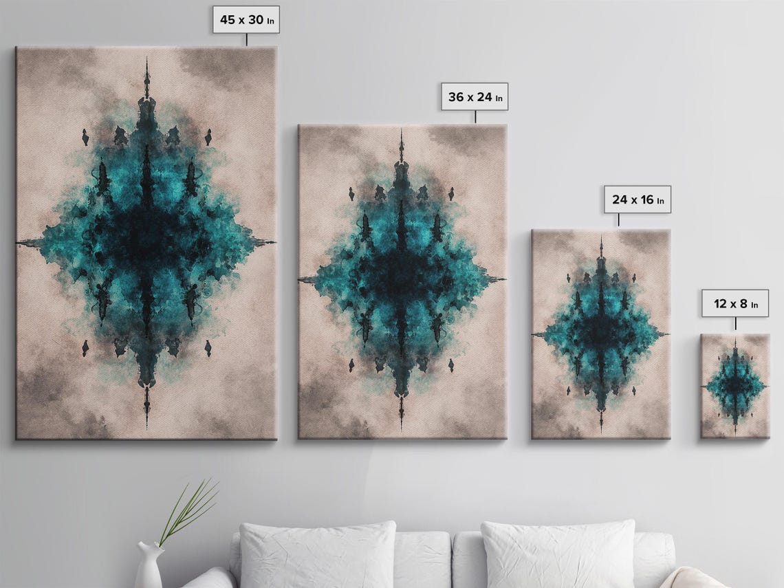 Mystical Ink Reflection Wall Art Print - Image 3