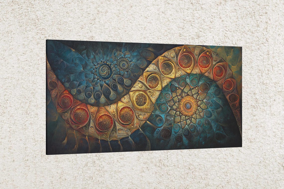 Golden Spiral Abstract Artwork