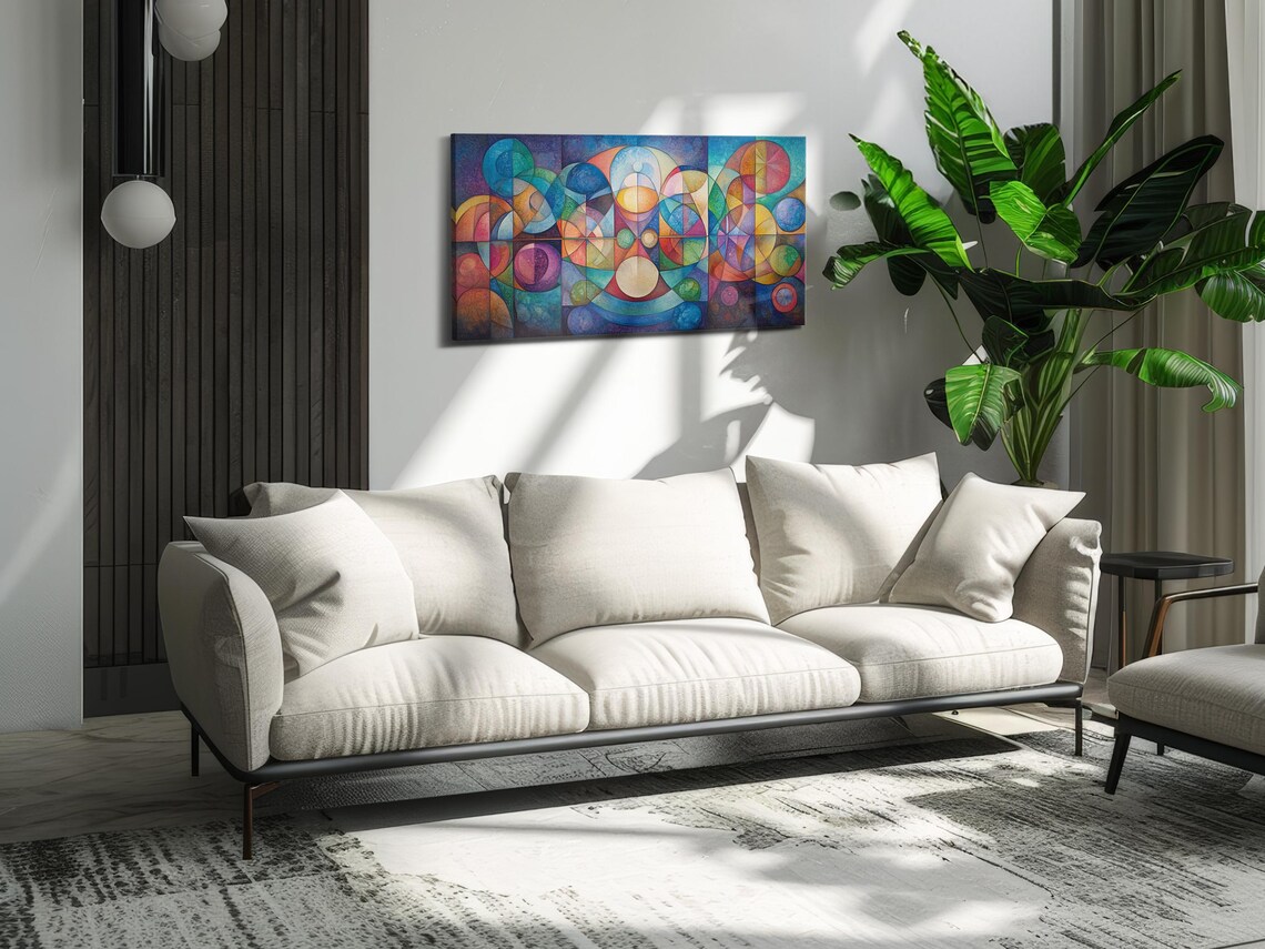 Vibrant Geometric Shapes, Modern Art Print - Image 2