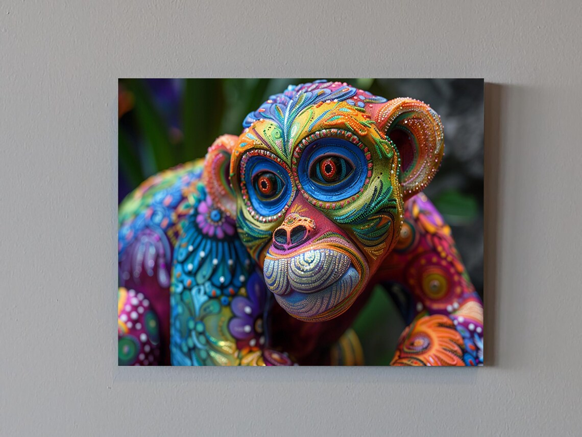 Alebrije Dia De Los Muertos Monkey Art Print