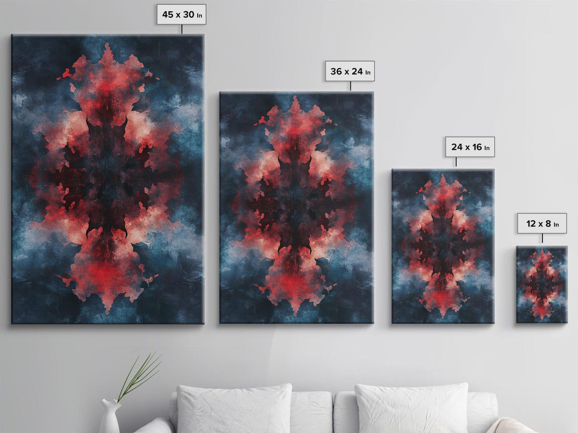 Red And Blue Ink Contrast Poster - Image 3