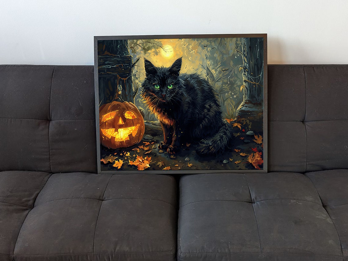 Halloween Cat Poster Print - Image 4