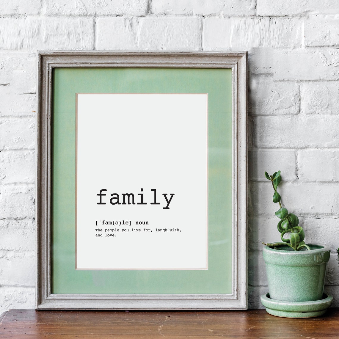 Family Definition Dictionary Art Love Quote Minimalist Wall Poster - Image 4