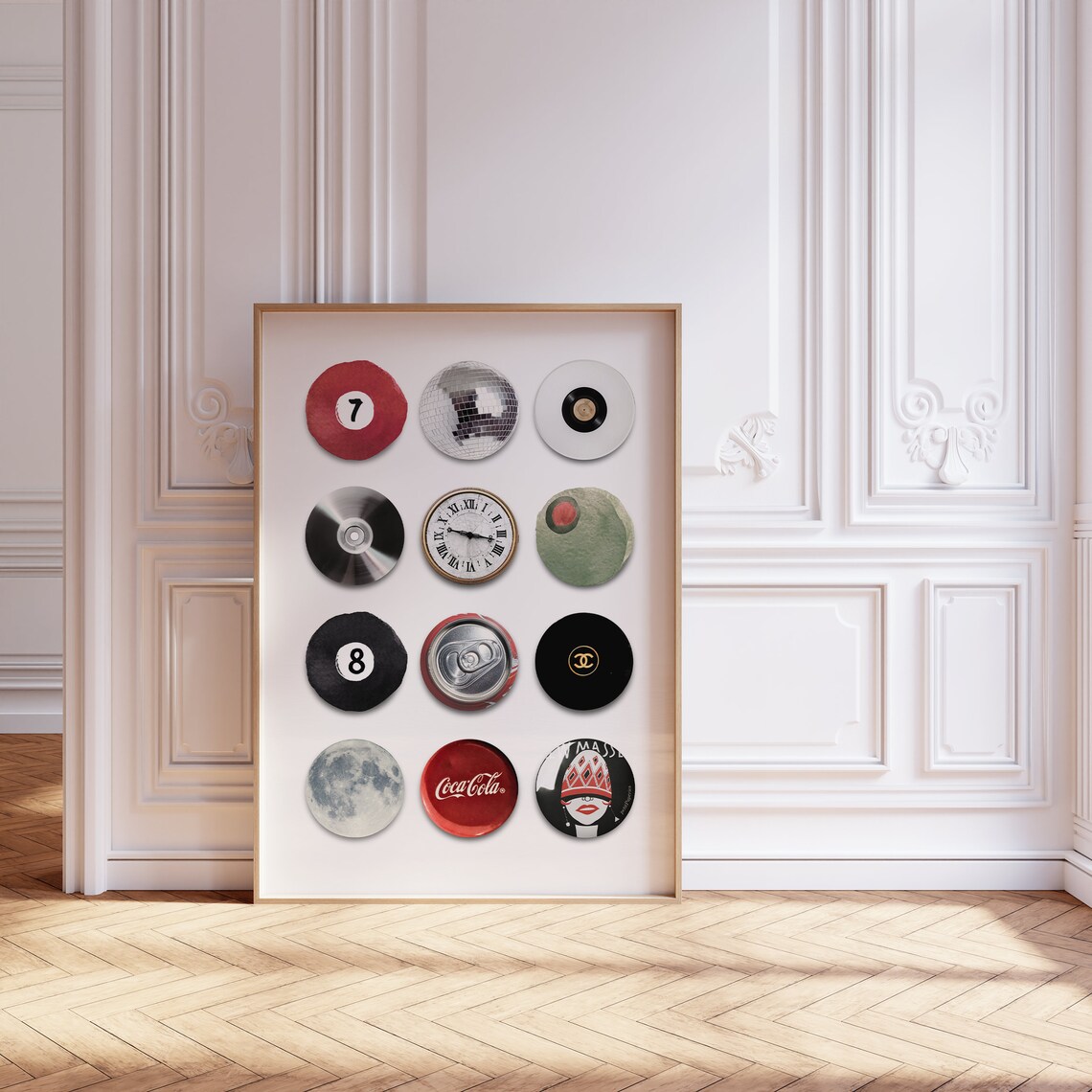 Vintage Retro Round Things Poster, 8 Ball Lucky 7 - Image 2