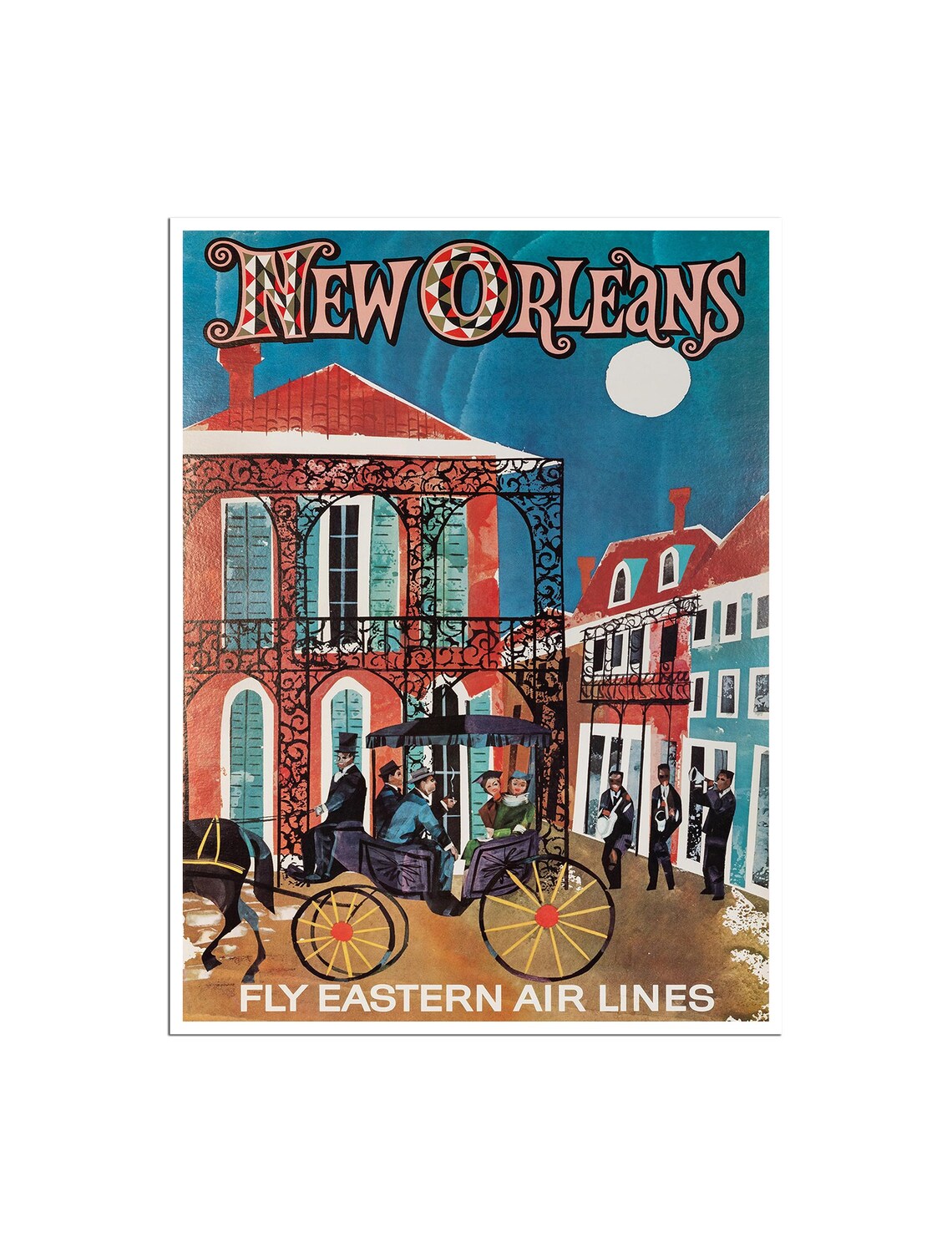 New Orleans Eastern Airlines Travel Poster, Louisiana