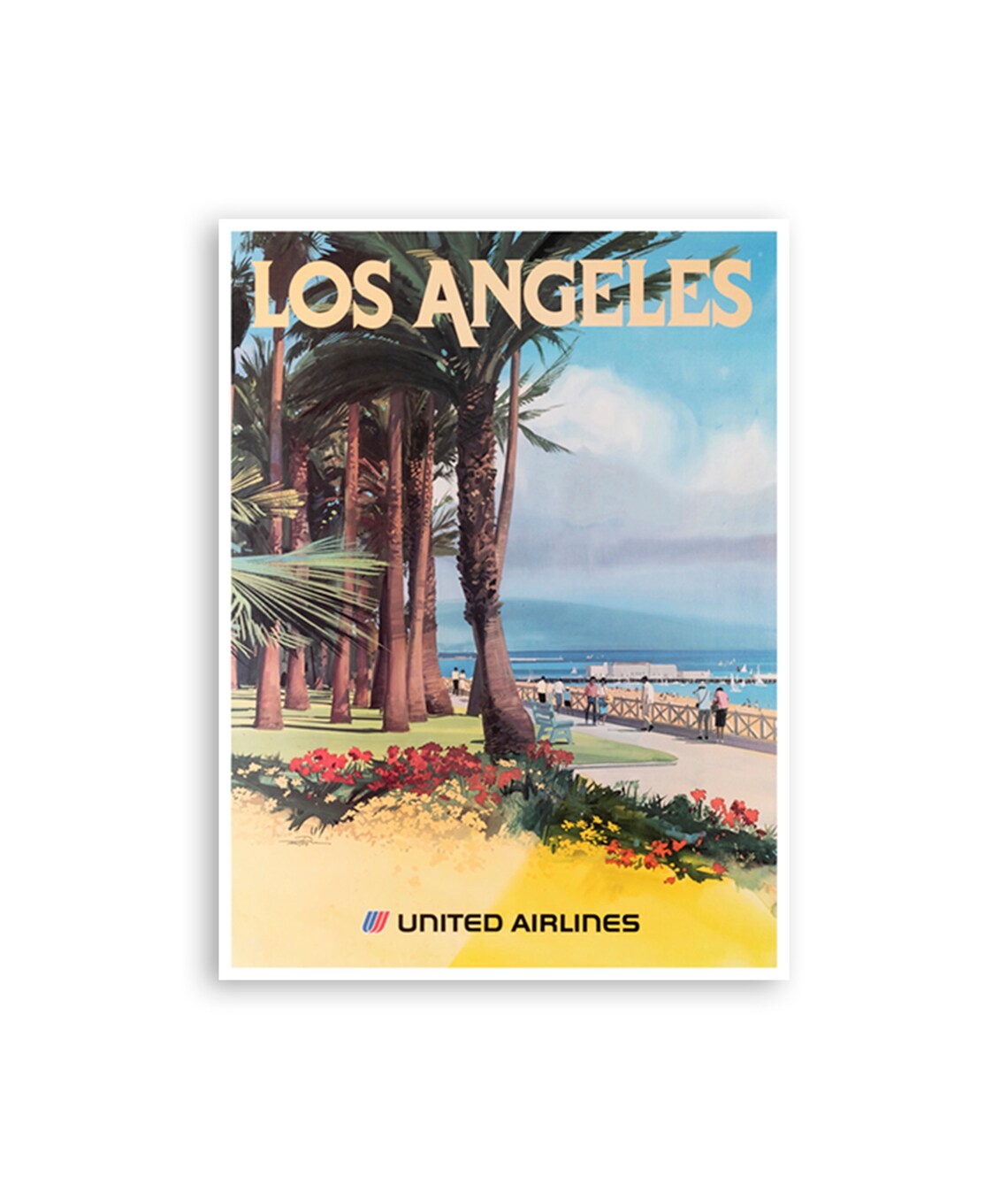 Los Angeles Vintage Travel Poster, California Print