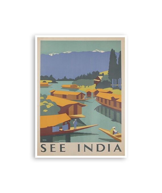 Travel Poster India Art Print Retro Tr120a