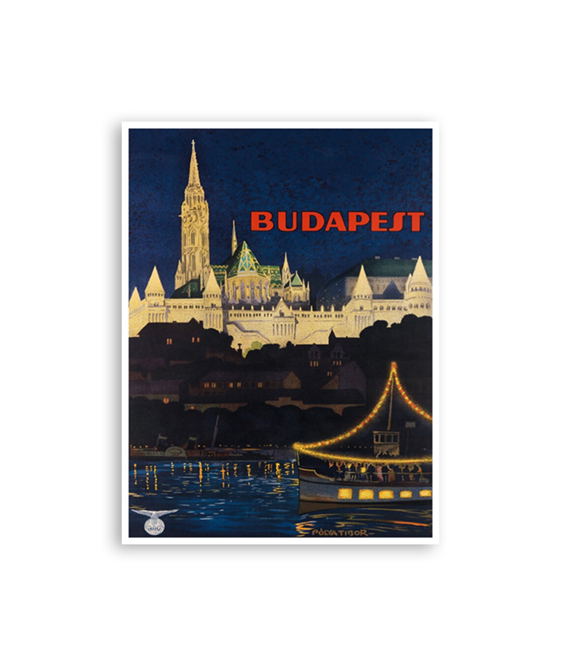 Budapest Vintage Travel Poster Art Print