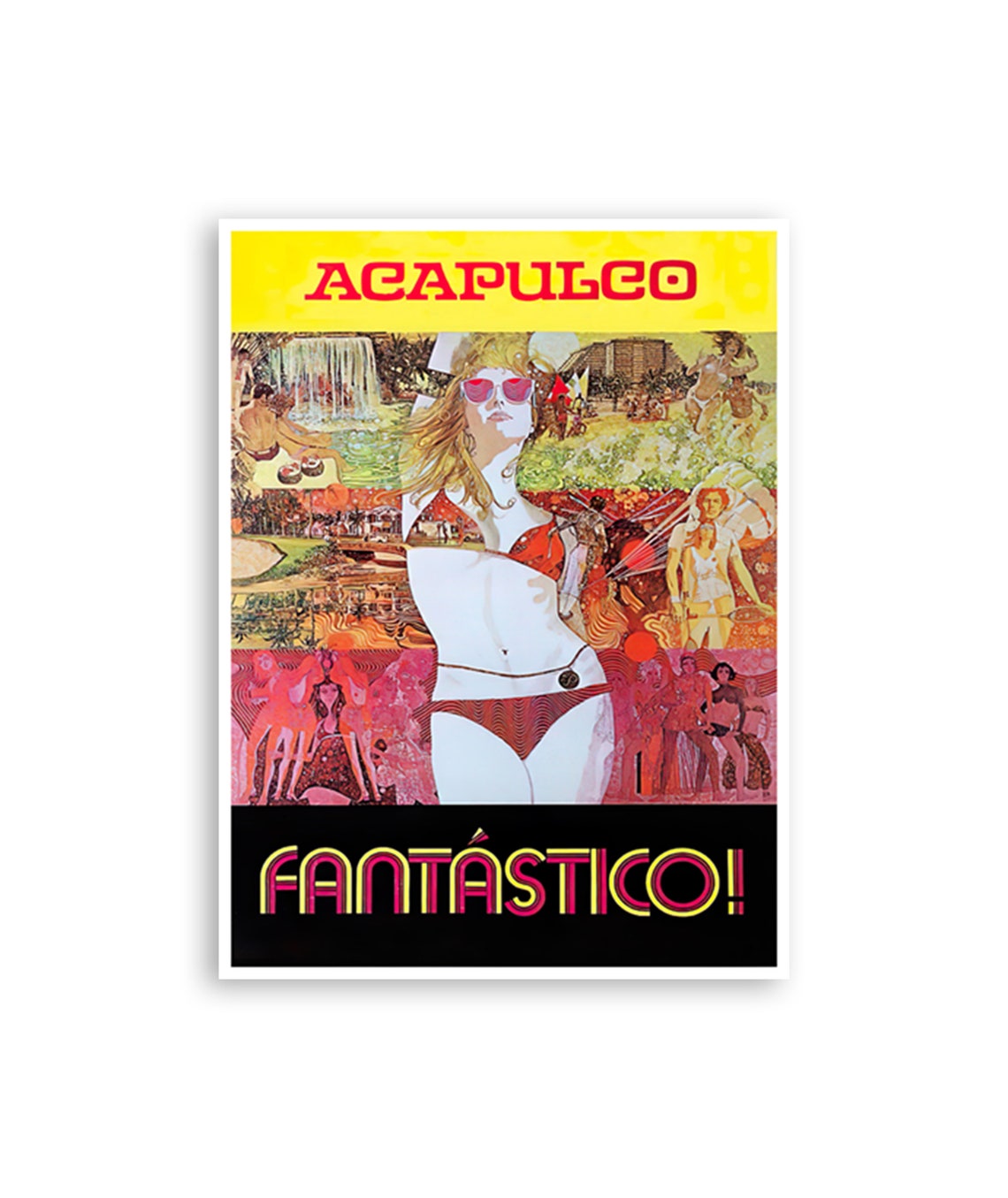 Retro Acapulco Mexico Travel Poster