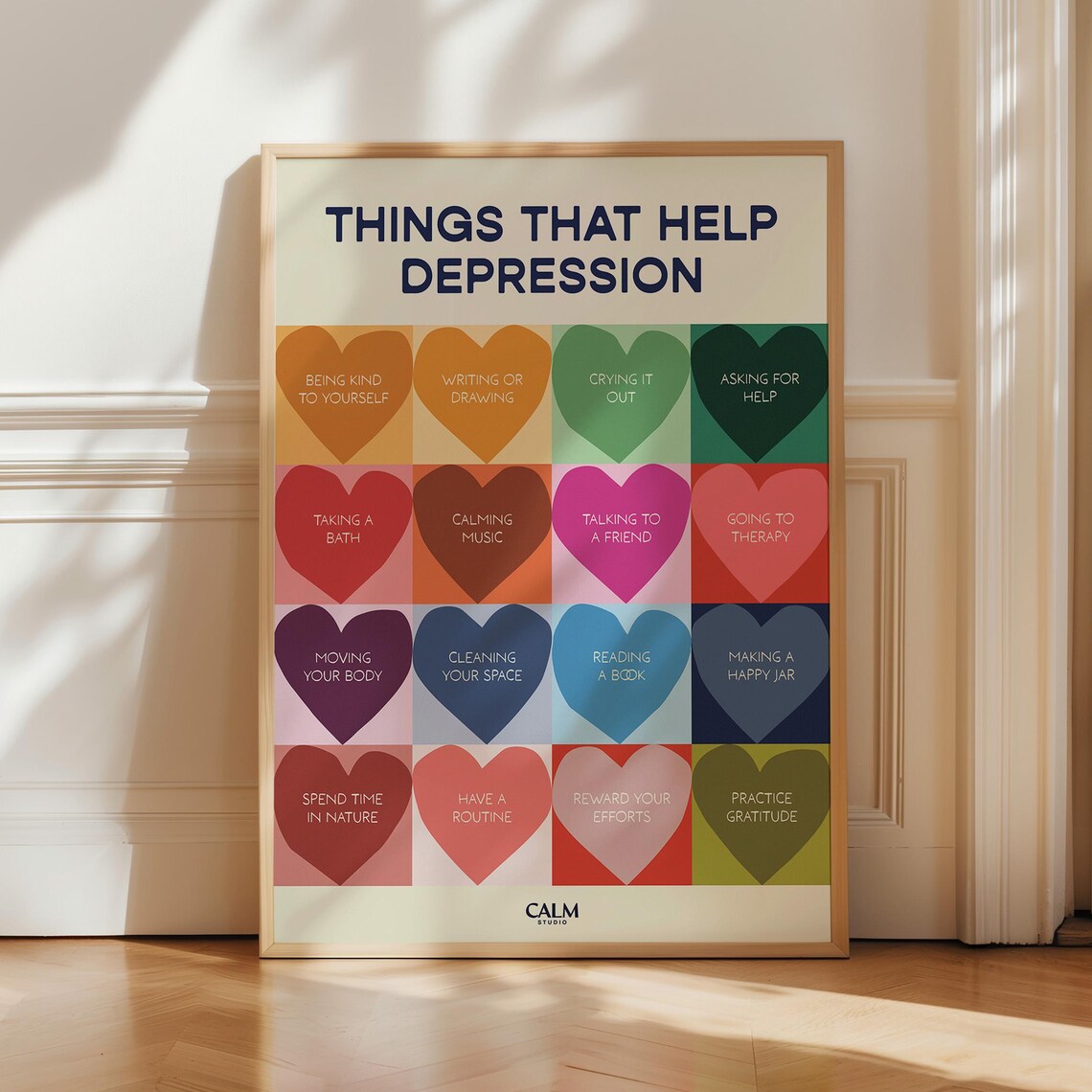 Things That Help Depression Motivational Art Print