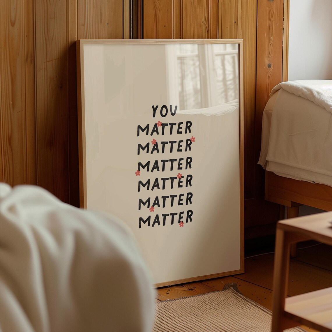 You Matter Typography Poster, Mental Health Decor - Image 2