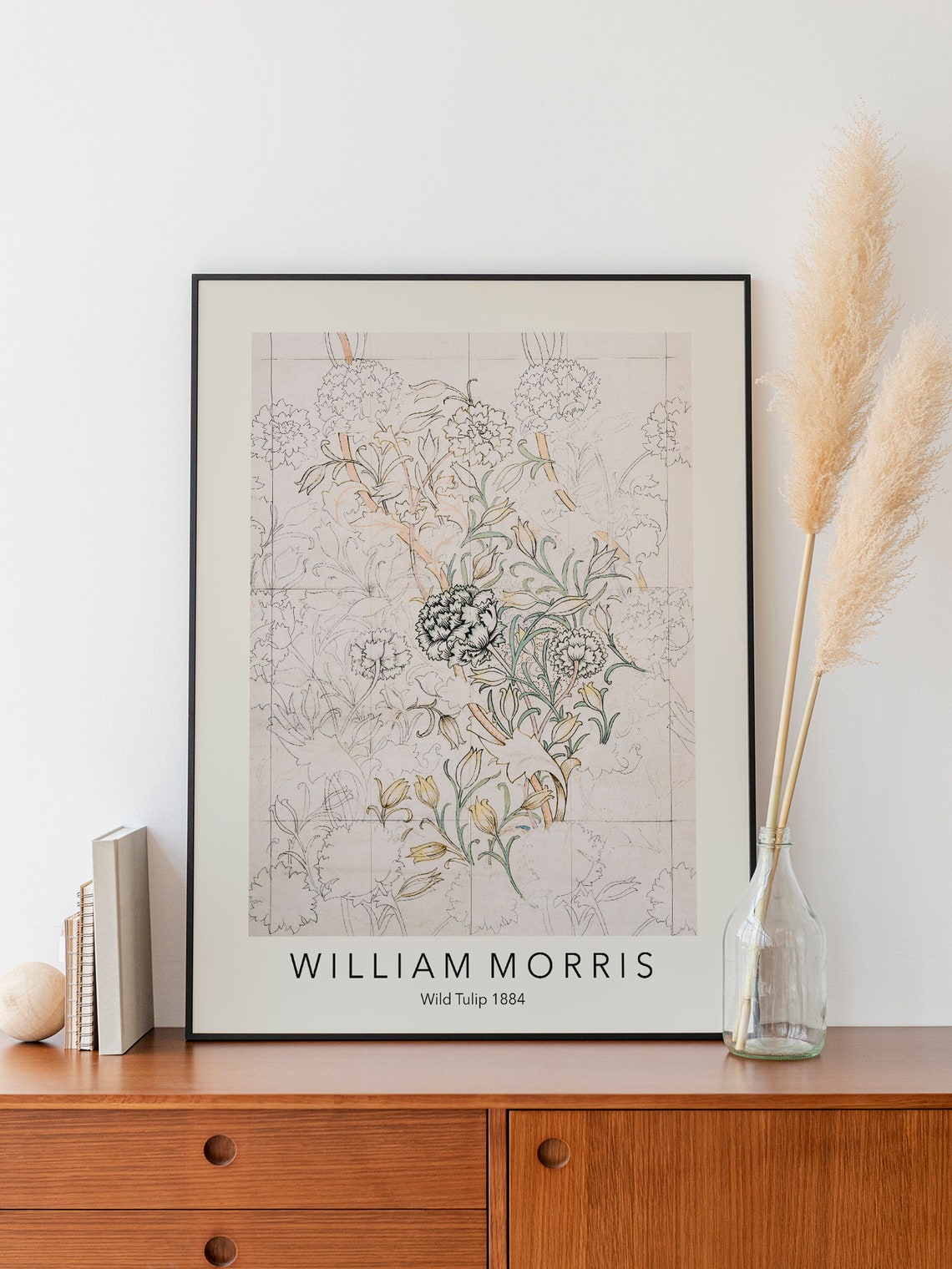 William Morris Wild Tulip 1884 Delicate Botanical Sketch Art Poster - Image 2