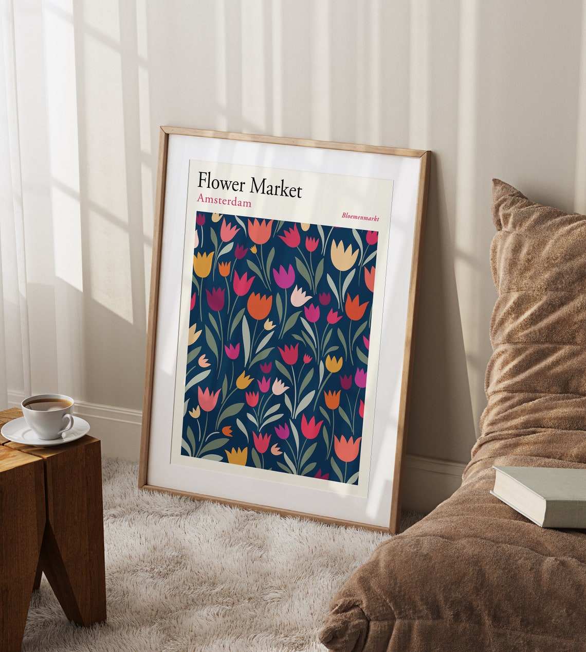 Flower Market Art Print Amsterdam Flower Market Poster Tulips Art Poster Flower Market Botanical Wall Art F157 - Image 3
