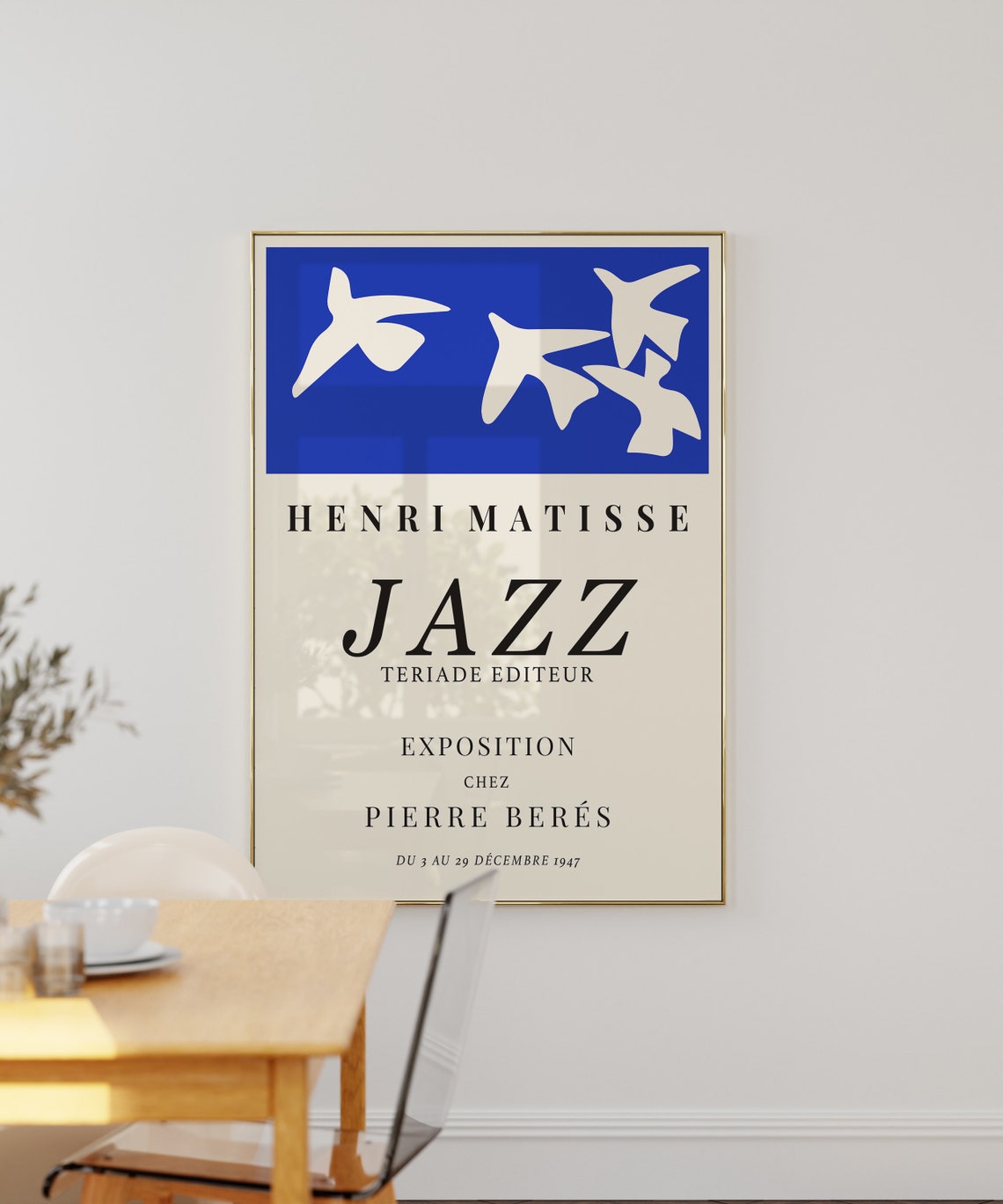 Henri Matisse Jazz 1947 Paris Exhibition Blue Cut Out Art Poster - Image 2