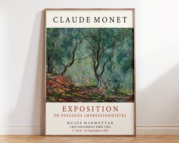 Claude Monet Forest Landscape Marmottan Exposition Art Poster