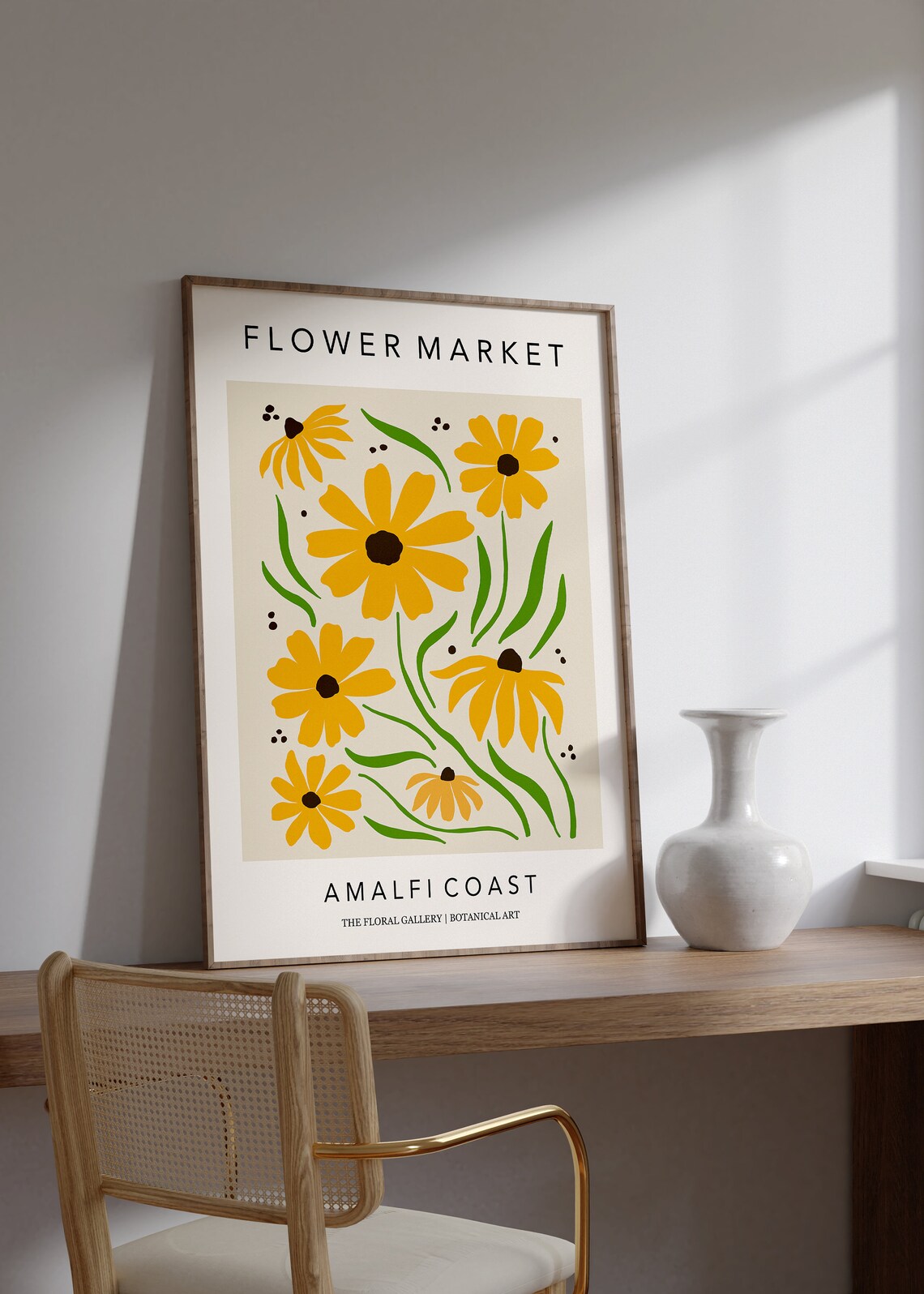 Amalfi Coast Flower Market Boho Art Print - Image 2