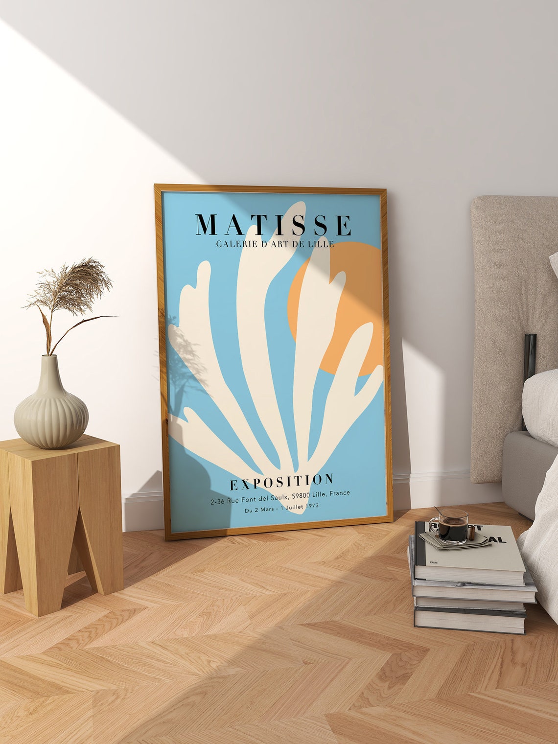 Matisse Blue Leaf Cut Out Lille France Exhibition 1973 Art Poster - Image 2