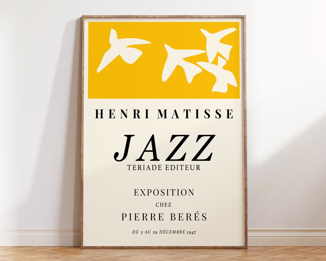 Matisse Jazz Exhibition Poster, Mid-Century Art Print
