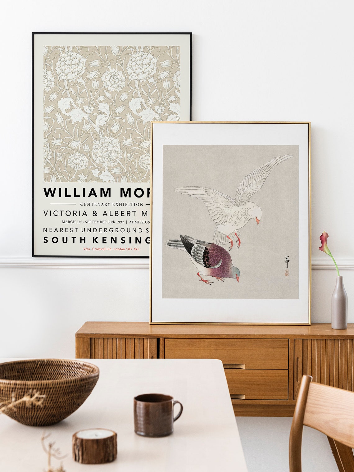 William Morris Beige Carnation Pattern V And A Centenary Art Poster - Image 2
