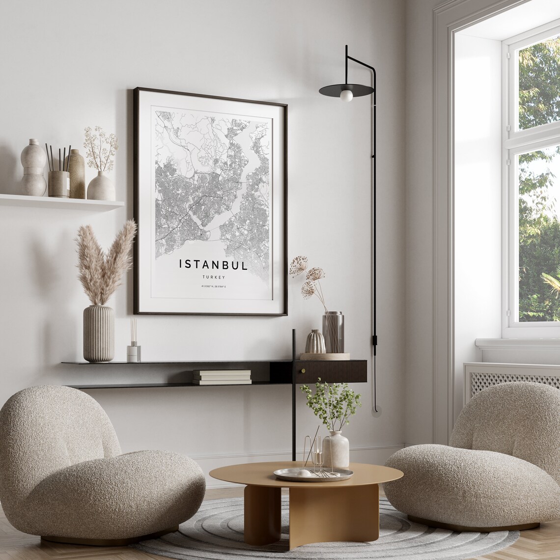 Minimal Istanbul City Map, Turkey Travel Poster - Image 2