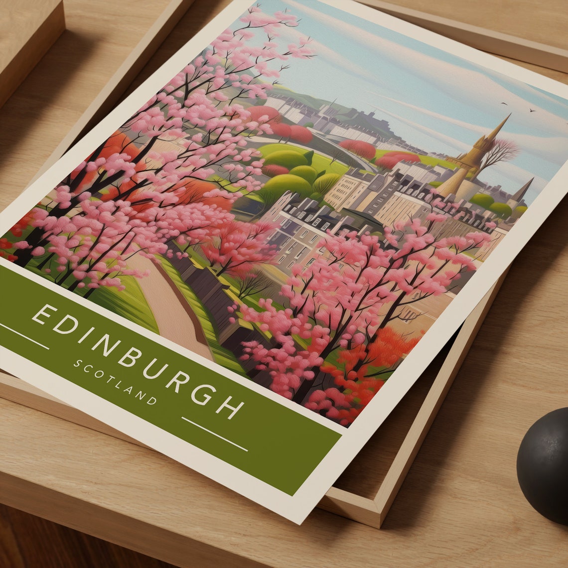 Edinburgh Art Print Poster Travel Poster Pastel Travel Art Edinburgh Scotland Travel Wall Art Travel Destination Art - Image 3