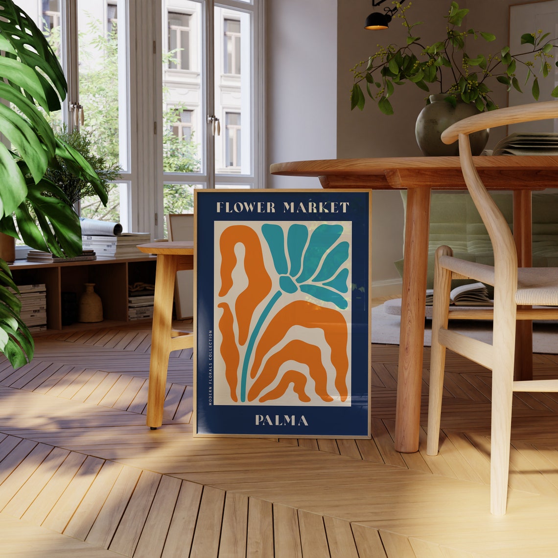 Palma Flower Market Modern Florals Abstract Botanical Poster - Image 3