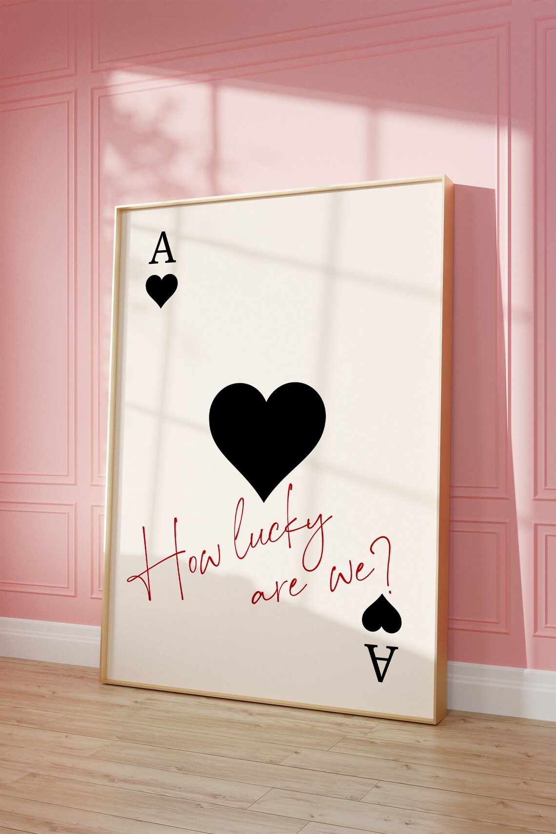 Ace Of Hearts Lucky You Aesthetic Poster Print - Image 3