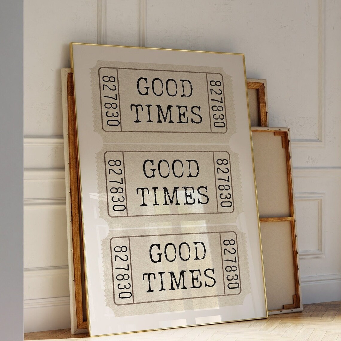 Retro Good Times Ticket Art Print, Preppy Decor - Image 3