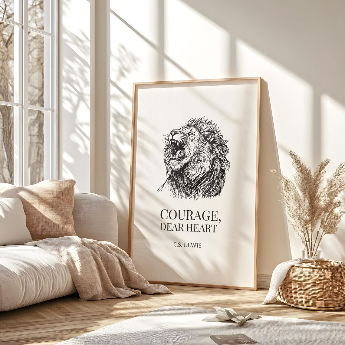 Courage Dear Heart Cs Lewiswall Art Lewis Wall Decor Book Page Inspirational Quote - Image 5