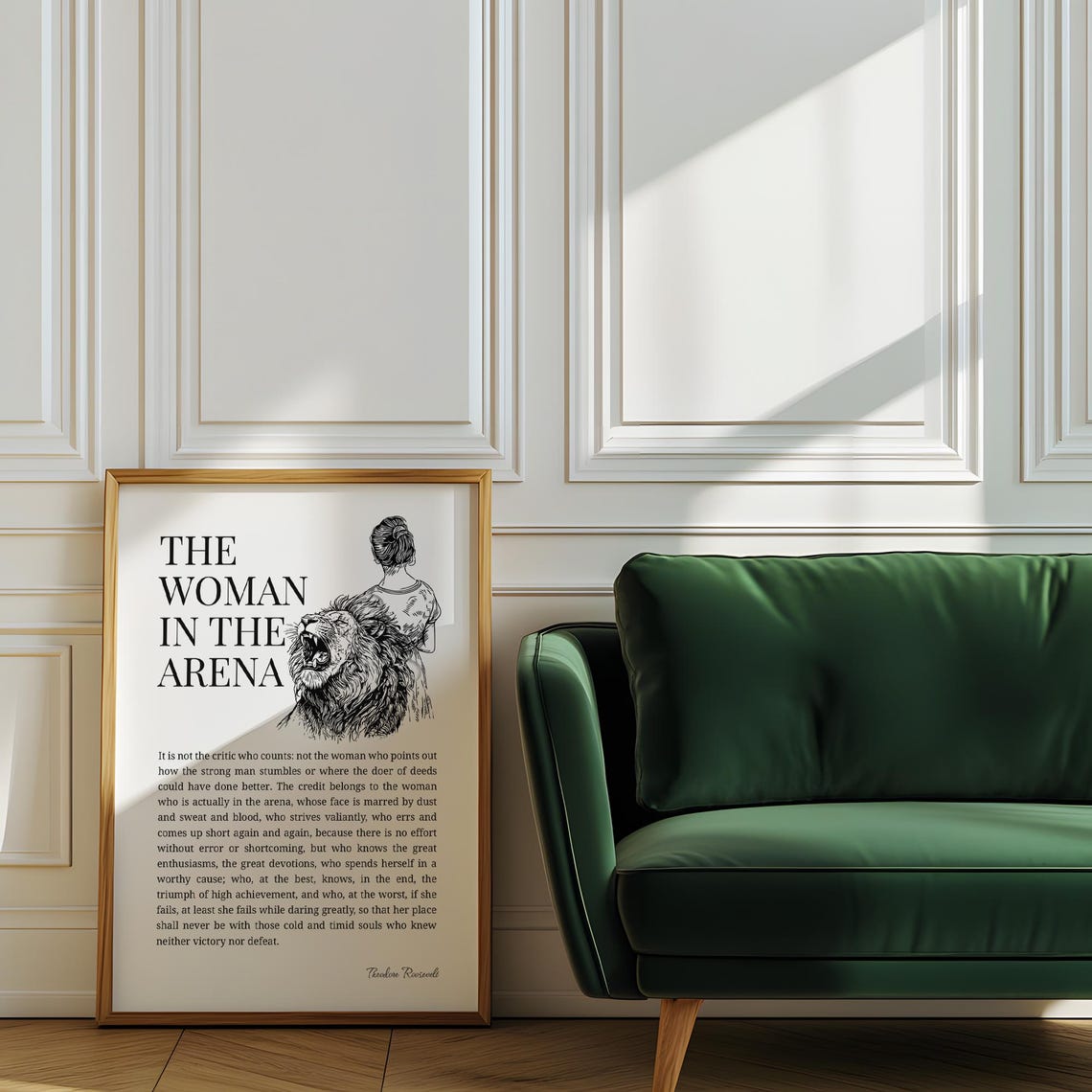 Woman In The Arena Art Print, Feminist Quote - Image 3