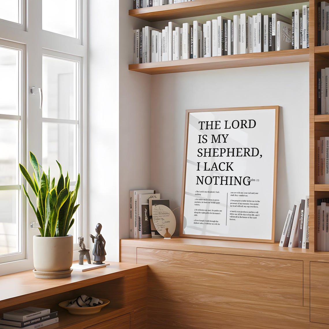 Psalm 23 The Lord Is My Shepherd Full Chapter Scripture Poster - Image 4