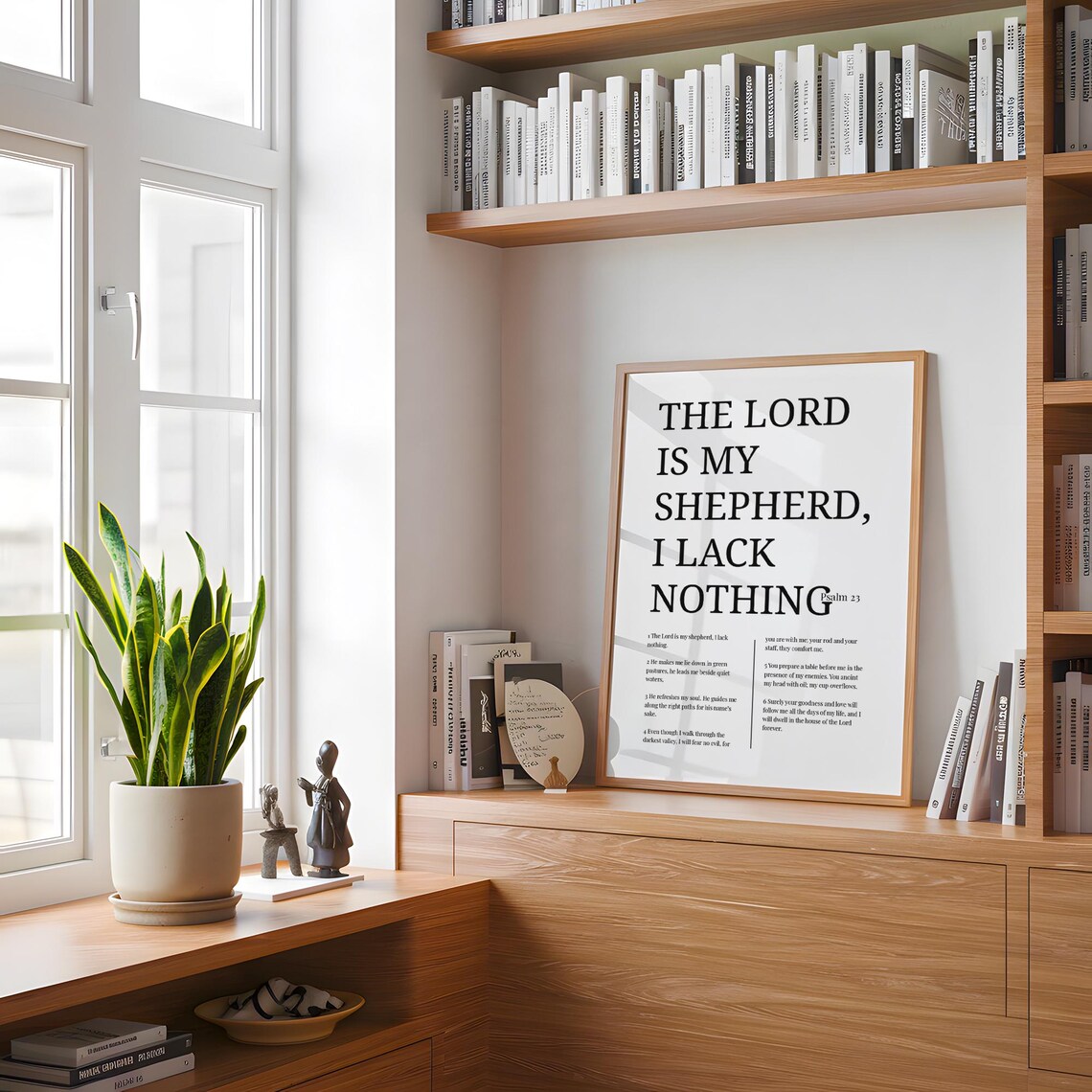 Psalm 23 Wall Art The Lord Is My Shepherd Decor Bible Verse Print Christian - Image 4