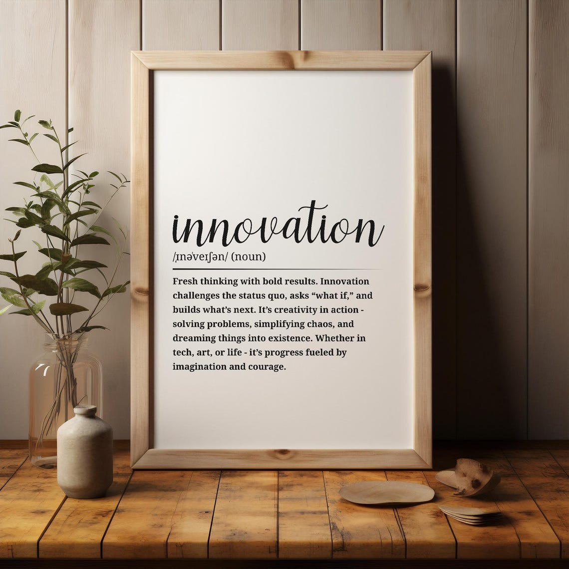 Innovation Definition Script Typography Modern Word Art Quote Poster - Image 3