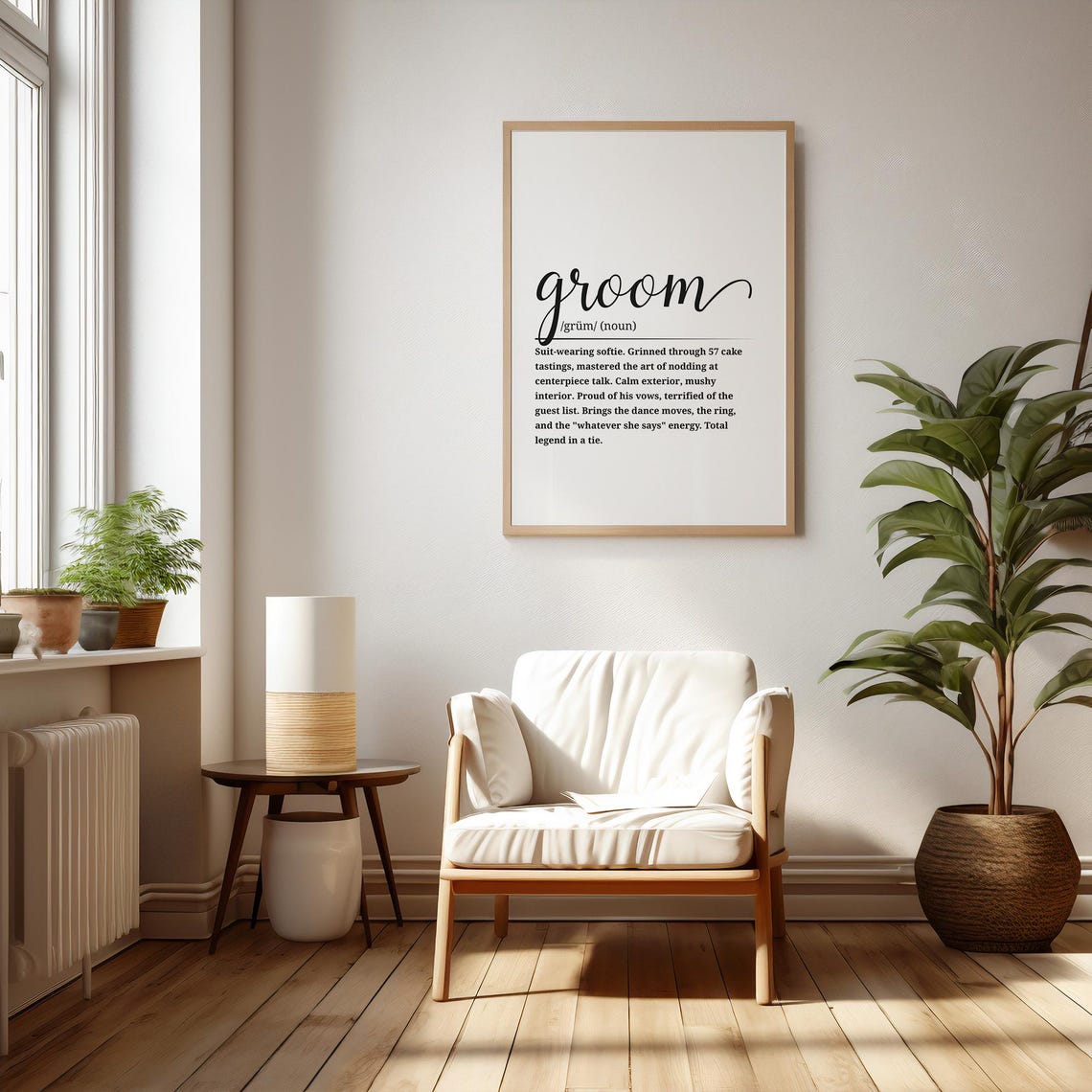 Groom Definition Wall Art Fun Gift Funny Wedding Decor - Image 4