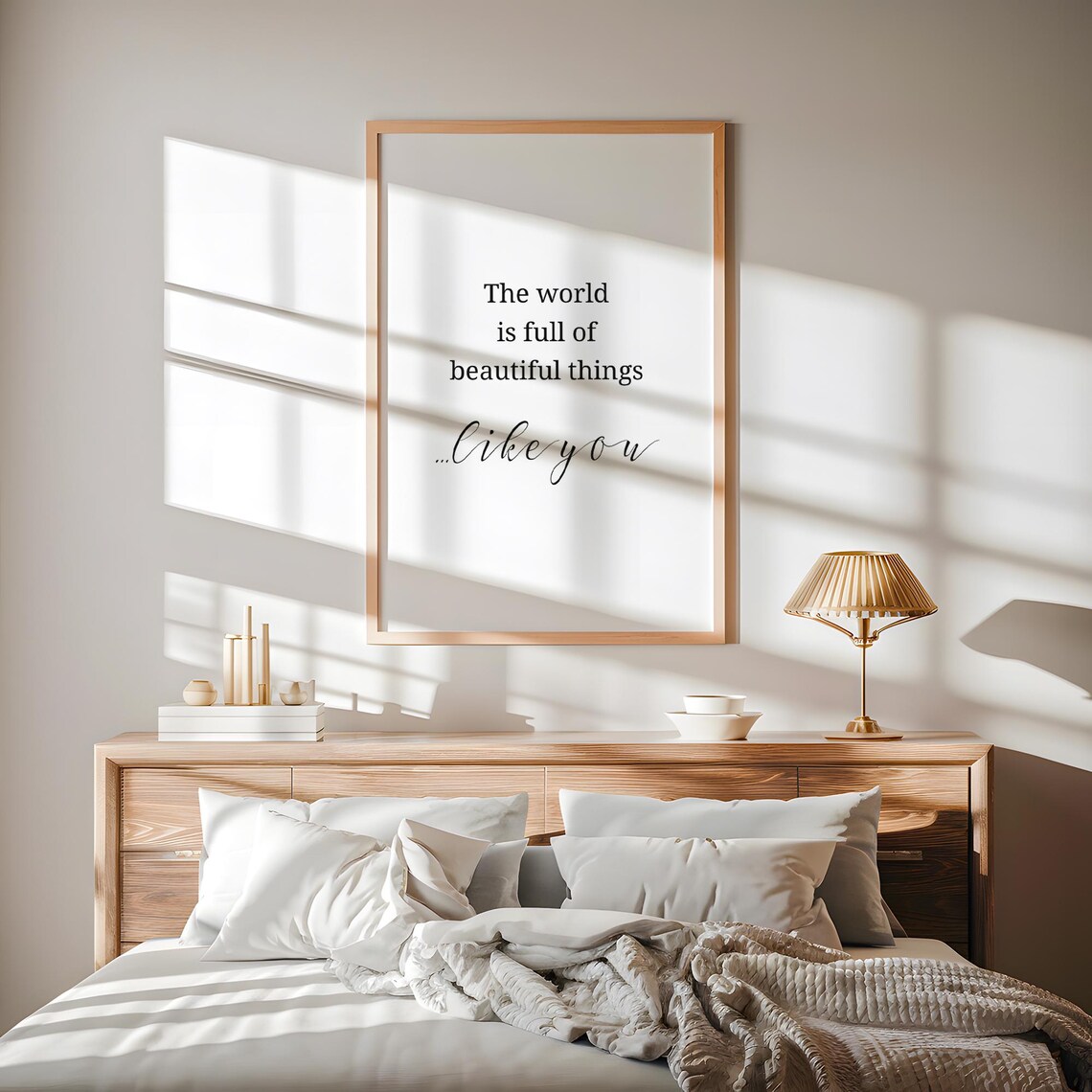 The World Is Full Of Beautiful Things Like You Love Quote Poster - Image 2