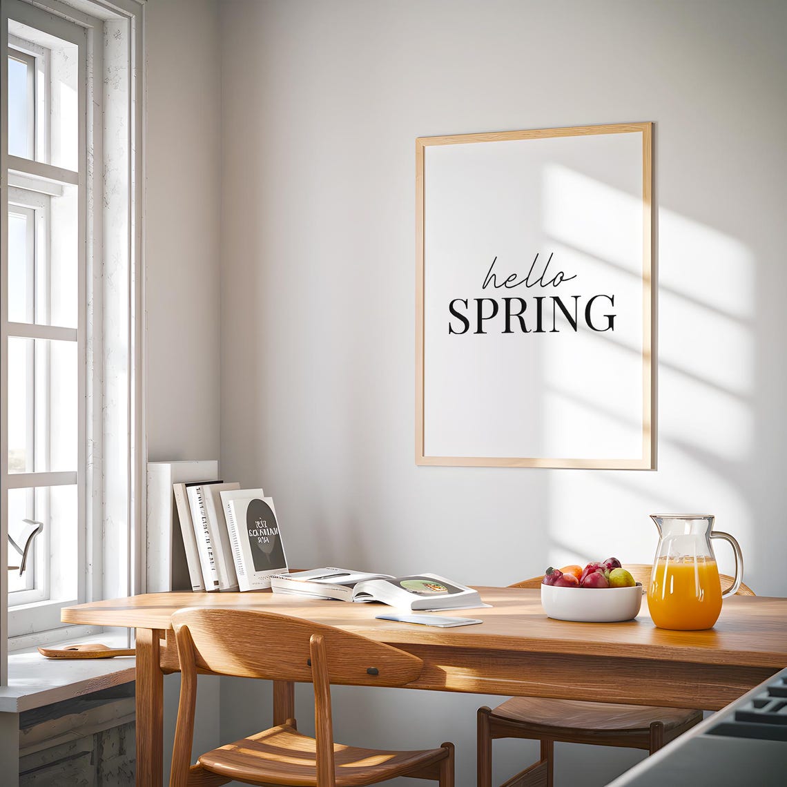 Hello Spring Wall Art Living Room Decor Print Farmhouse - Image 3