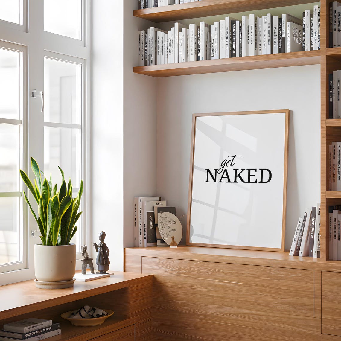 Get Naked Bathroom Decor Art Print - Image 5