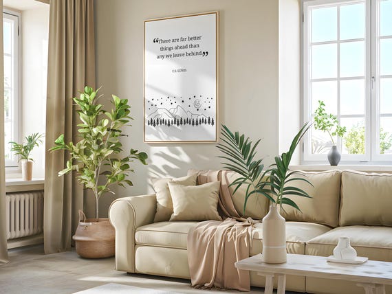 There Are Far Better Things Aheadwall Art Cs Lewis Wall Decor Book Page Inspirational Quote