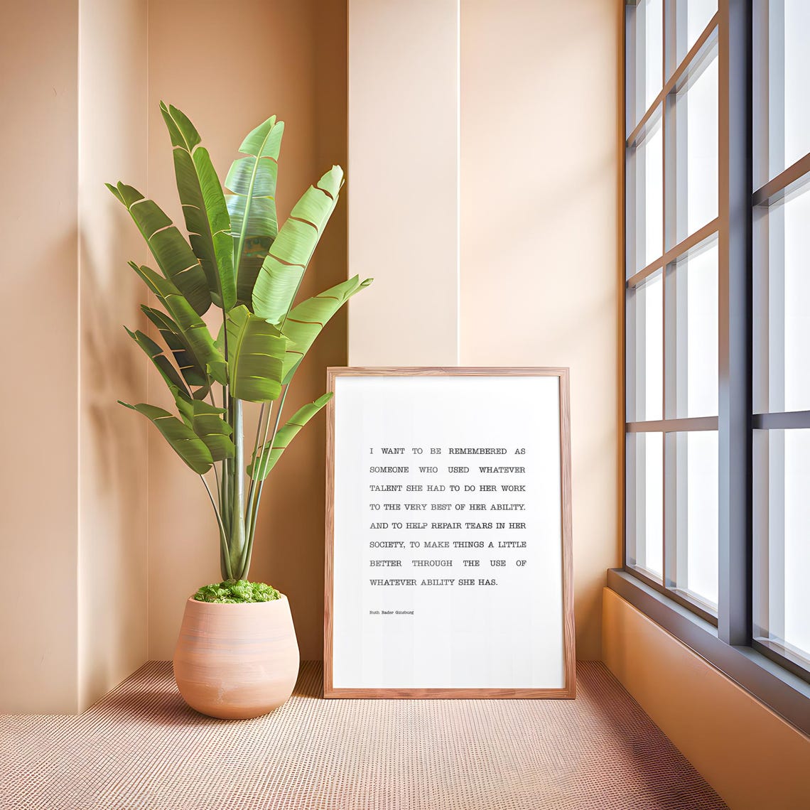 Ruth Bader Ginsburg Remembered Legacy Quote Library Style Wall Poster - Image 3