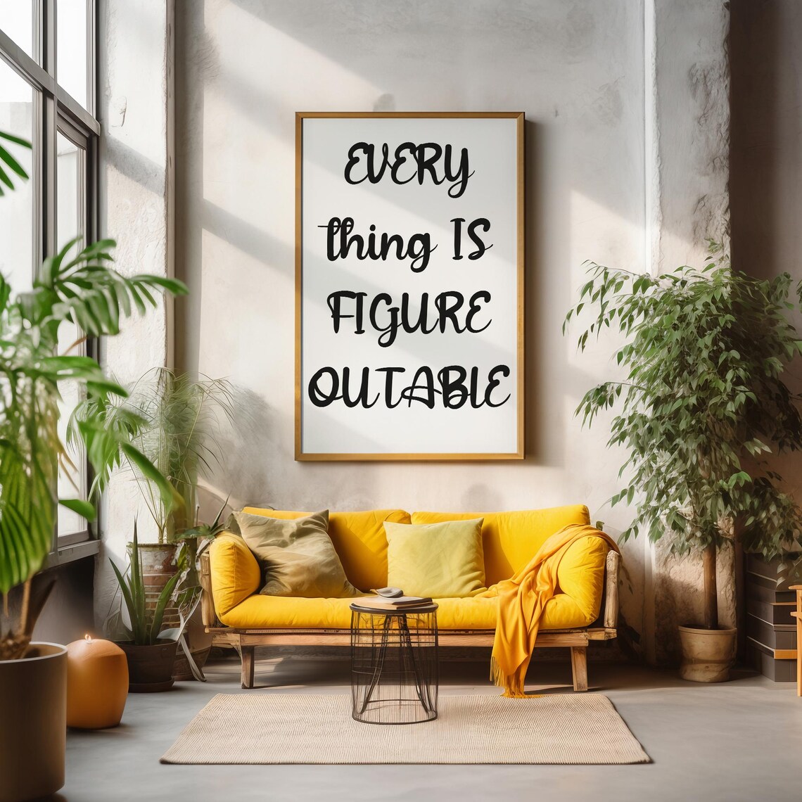 Everything Is Figureoutable Motivational Quote Art - Image 2