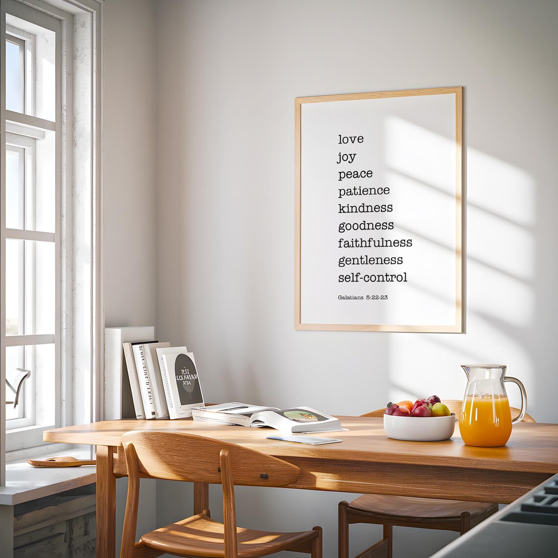 Fruits Of The Spirit Galatians 5:22-23 Bible Verse Typography Poster - Image 3