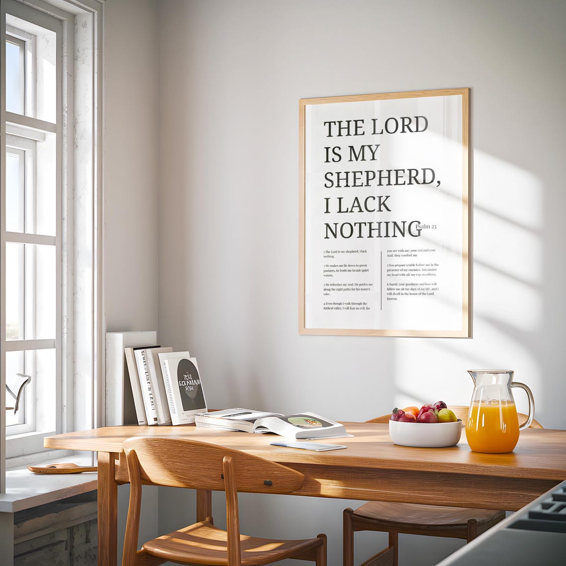 Psalm 23 The Lord Is My Shepherd Full Chapter Scripture Poster - Image 3