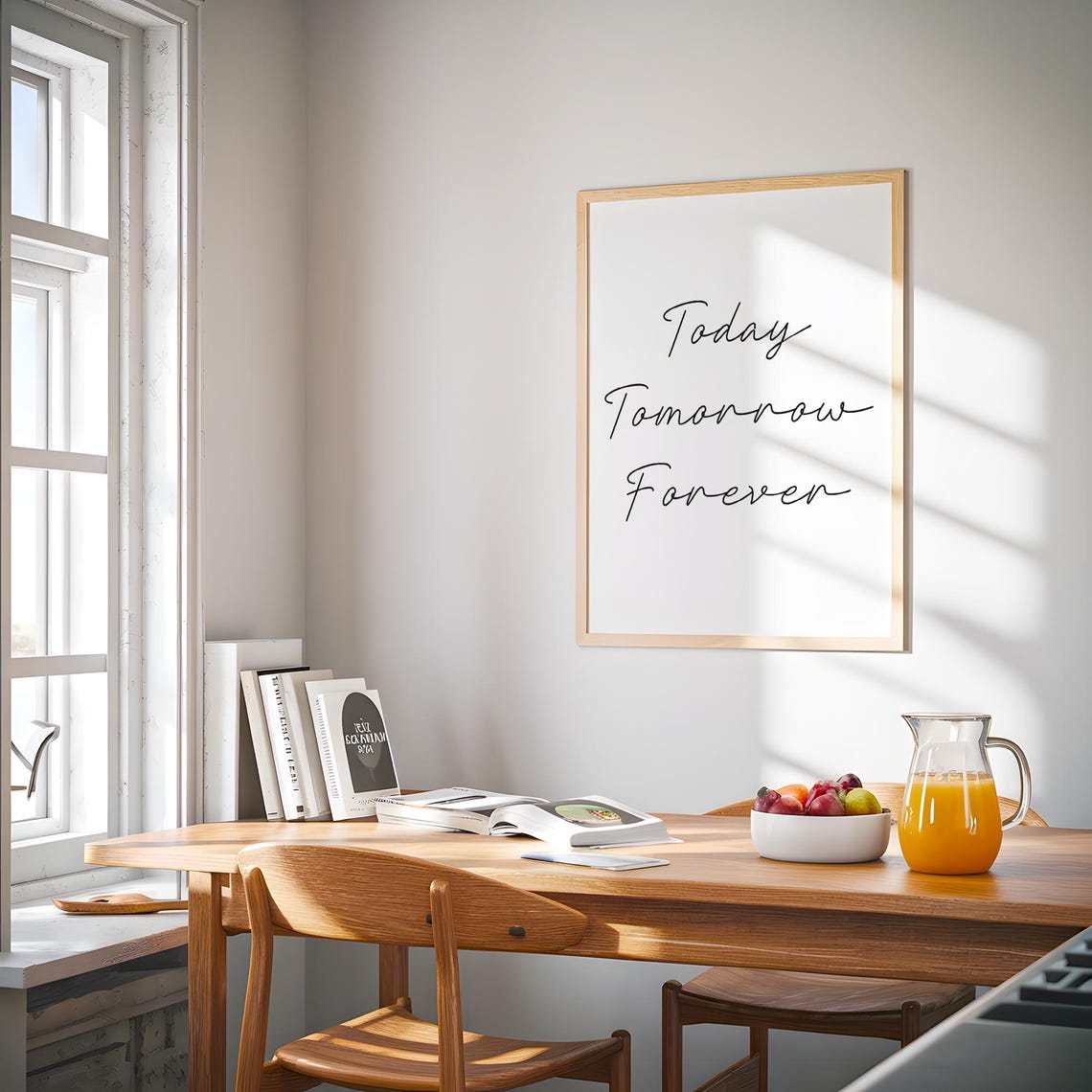 Today Tomorrow Forever Romantic Script Typography Vow Quote Poster - Image 4