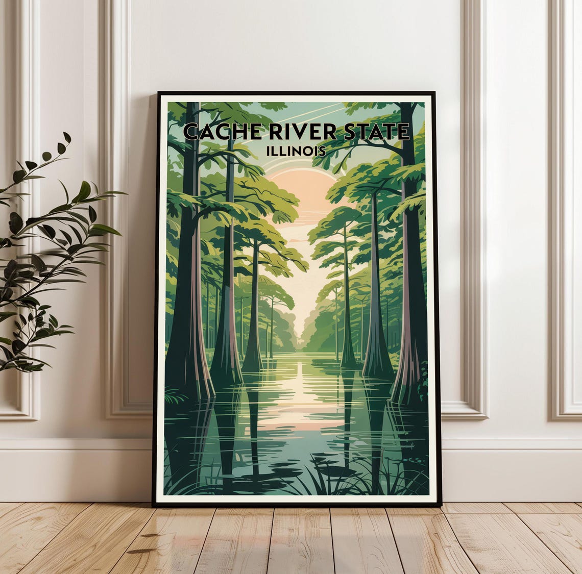 Cache River State Illinois Cypress Swamp Nature Travel Poster