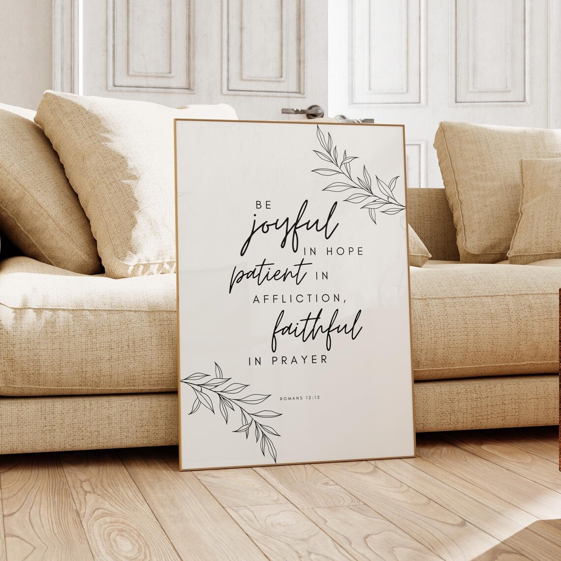Romans 12:12 Be Joyful In Hope, Bohemian Scripture Art