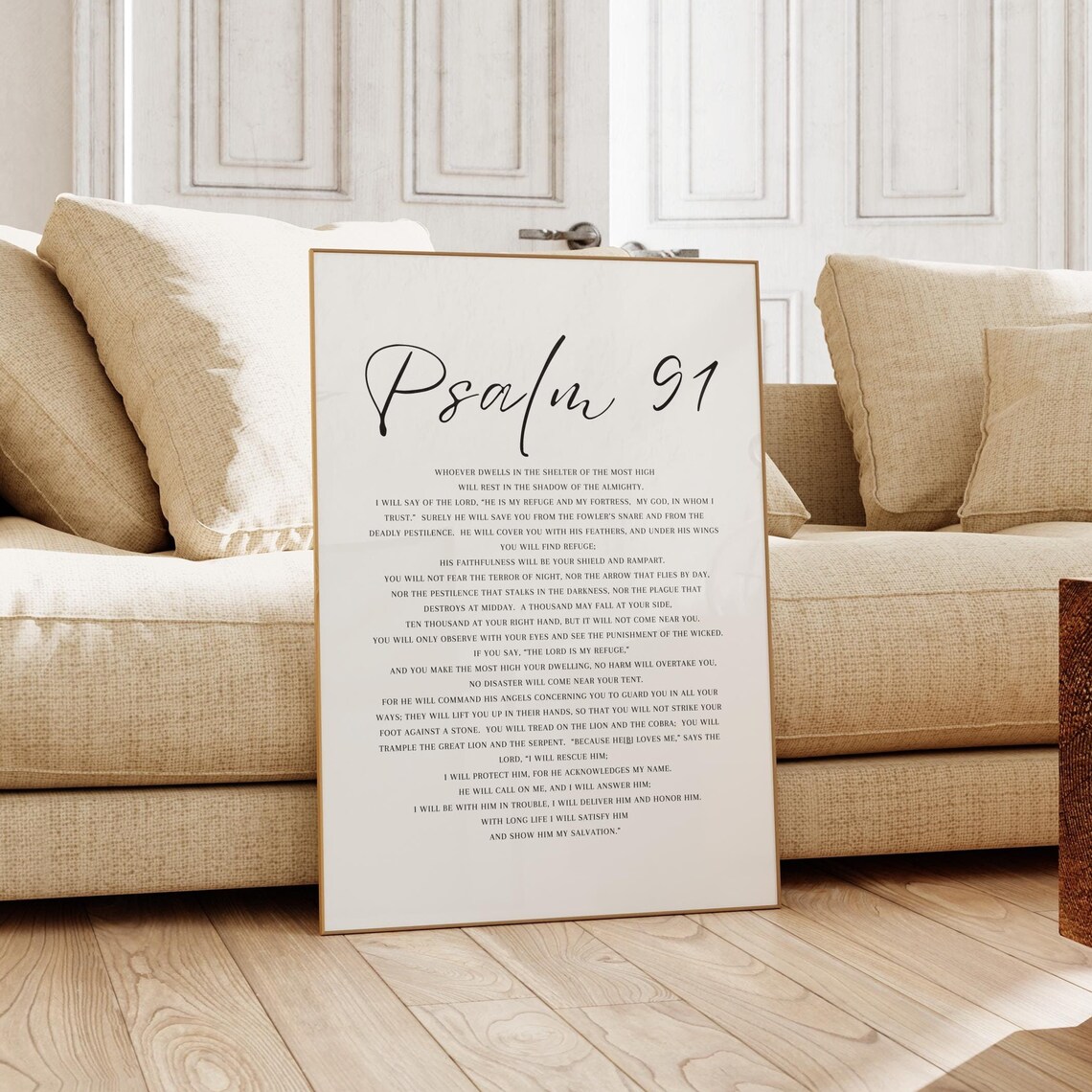 Psalm 91 Modern Christian Wall Art Print