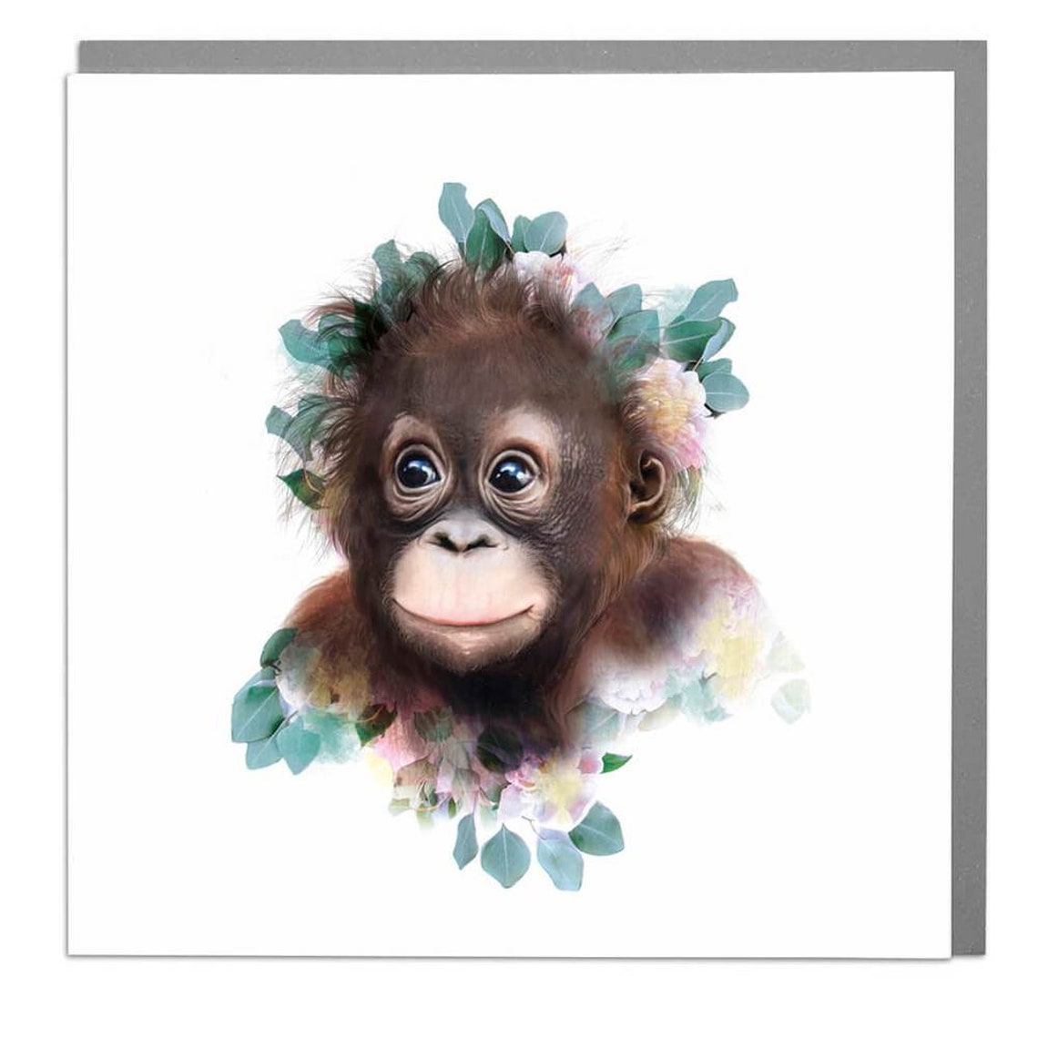 Orangutan Art Greeting Card