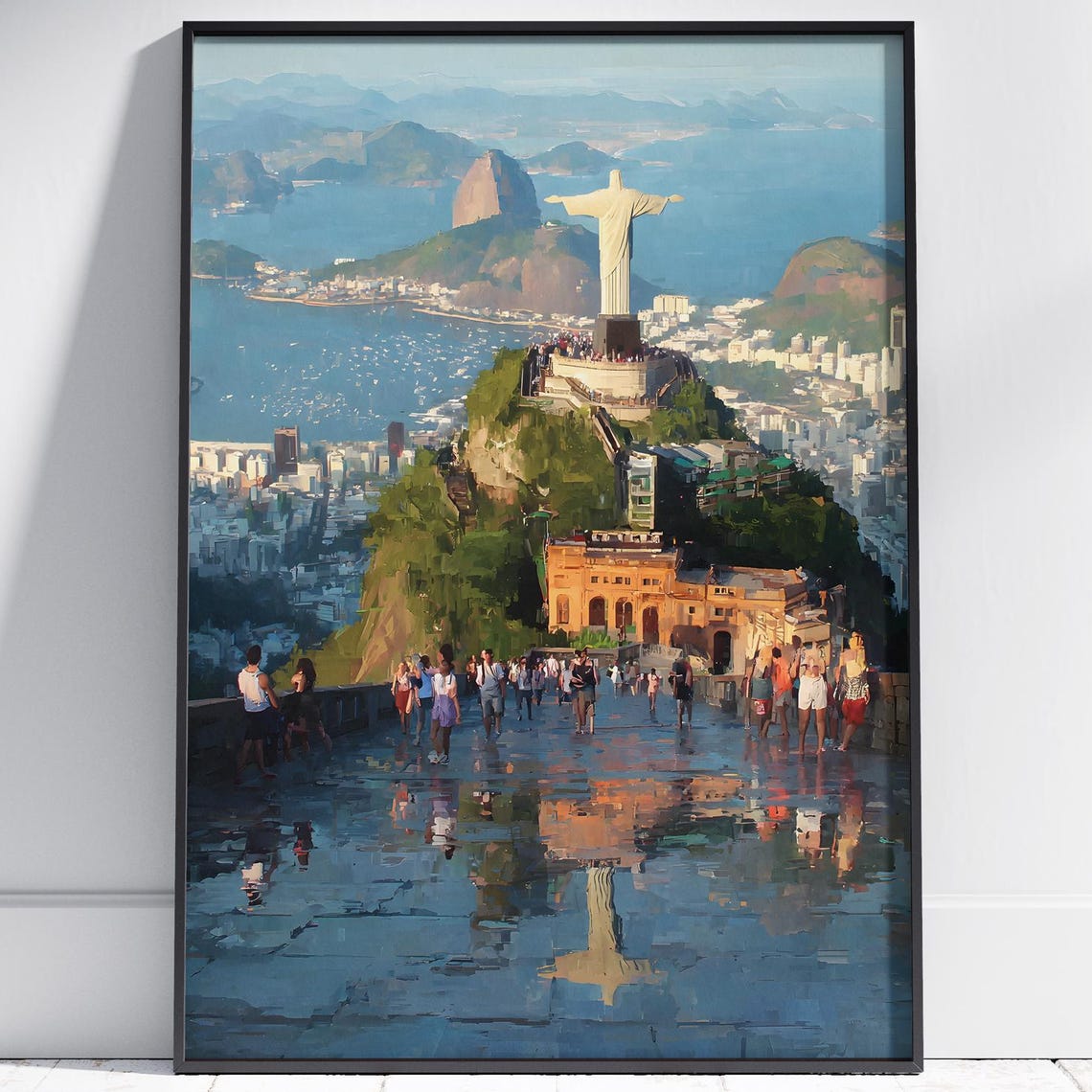 Christ the Redeemer Rio de Janeiro Brazil Travel Landmark Art Poster