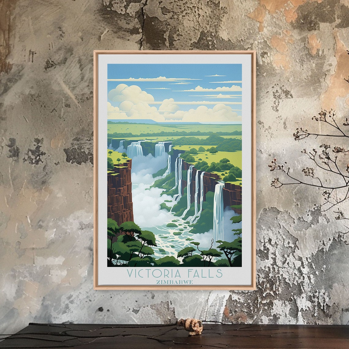 Victoria Falls Zimbabwe Thundering Cascades Mist Gorge View Art Poster - Image 6